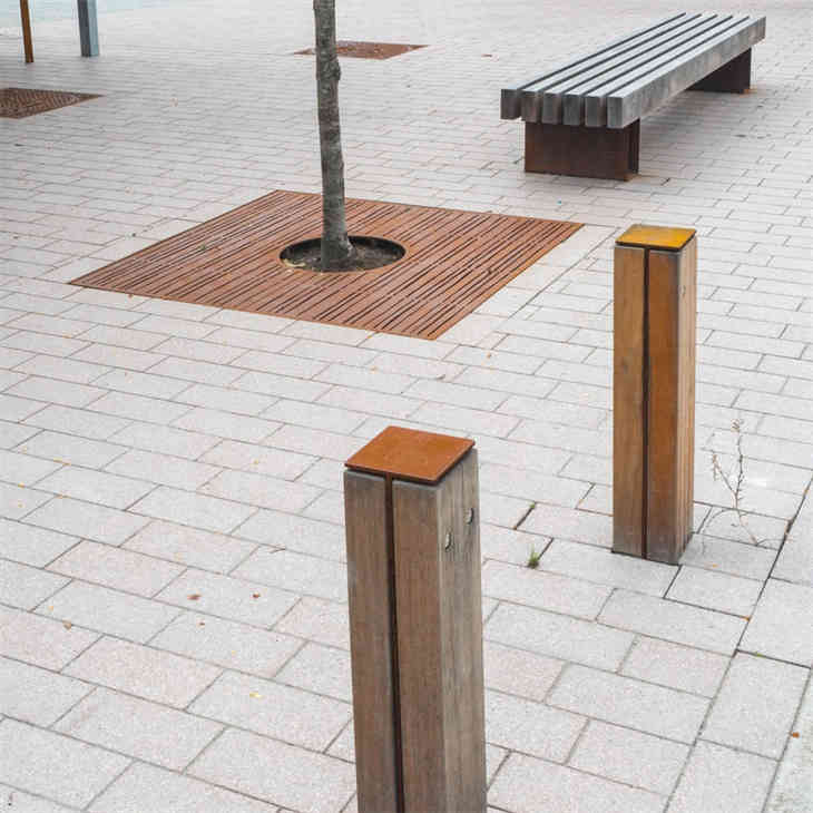 Corten čelične rešetke za drvo