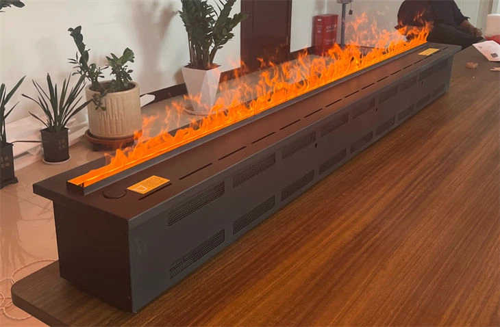 Plamen unutarnji dekorativni kamin u obliku slova L