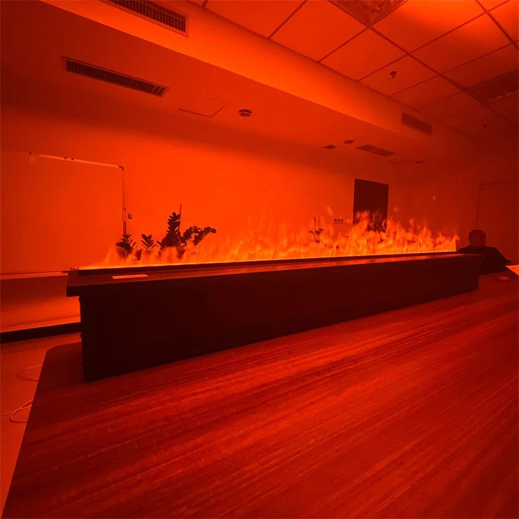 Flame Indoor Decorative L-Shaped Fireplace