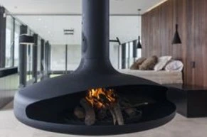Indoor Roof Hanging Fireplace Firewood Stove