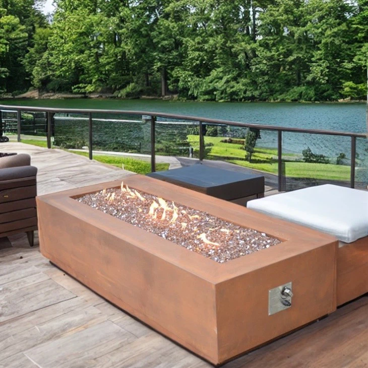 Natural Gas Garden Fire Pit Table