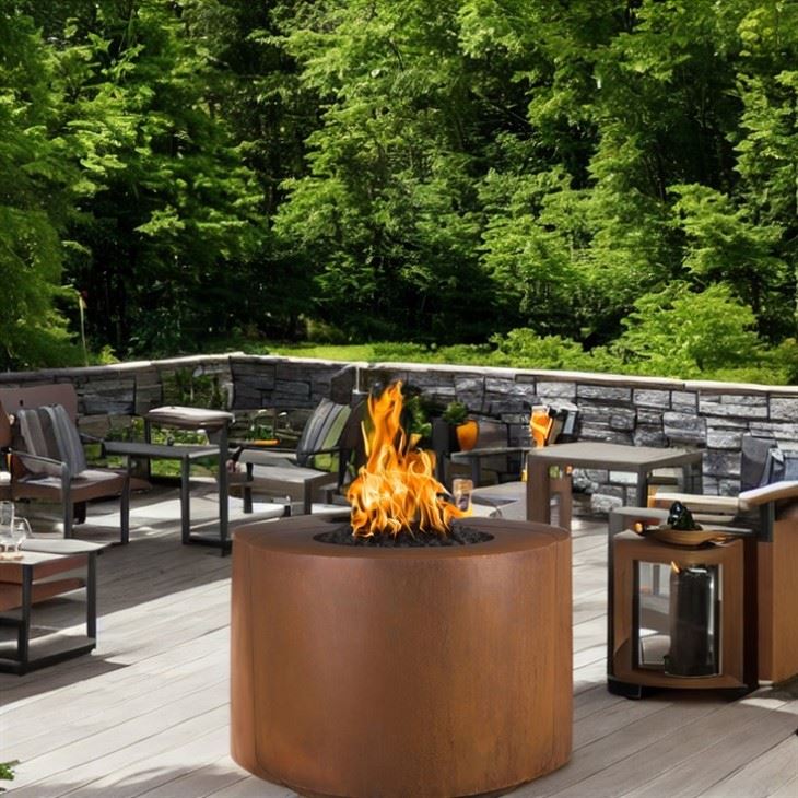 Rusty Corten Firepit