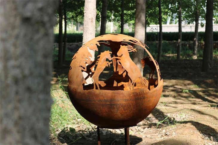 Wood Burning Outdoor Fire Pit Corten Steel