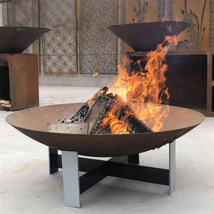 Wood Burning Outdoor Fire Pit Corten Steel