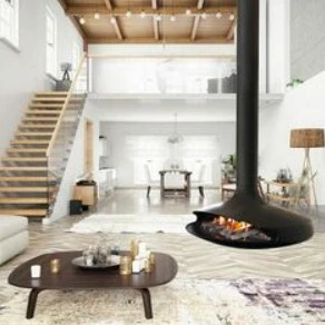 Wood Burning Stove Indoor Suspended Fireplace