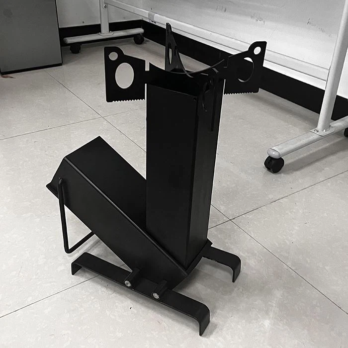 Prijenosna odvojiva raketna peć na drva za kampiranje na otvorenom