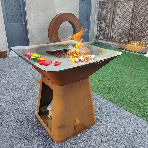 Wood Burning Patio Corten Steel BBQ Grill best